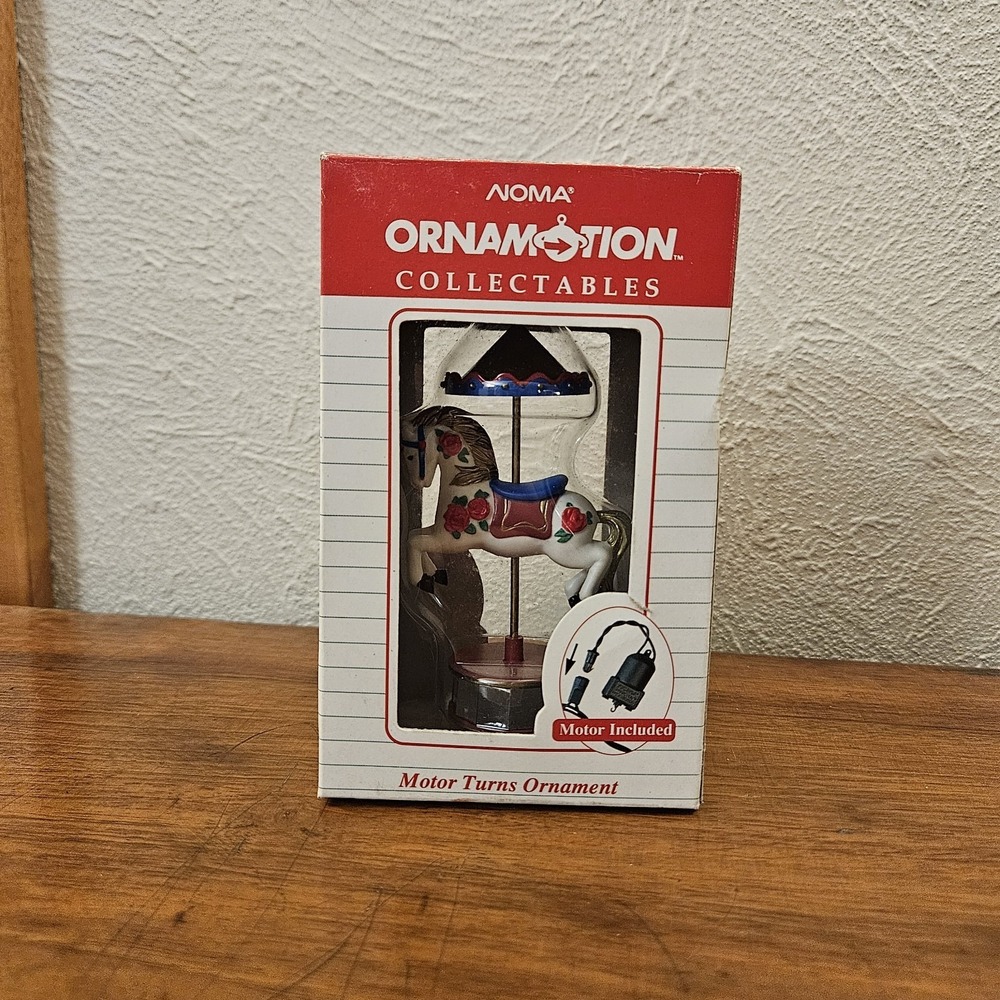 NOMA Ornamotion Carousel Horse Ornament Rotating Christmas Tree 1989 NO MOTOR